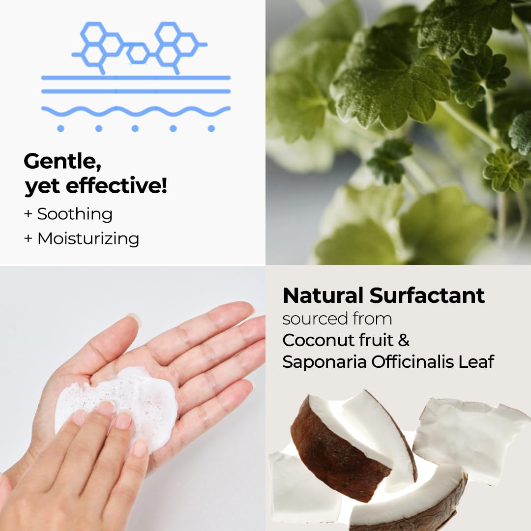 Limpiador de espuma Hydra Barrier Cica – Lavado facial Hidratante – Ácido hialurónico y Cica – Ceramida – Cuidado de la piel coreano 4.05 onzas