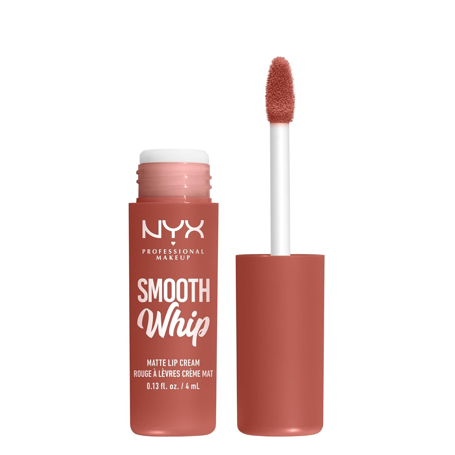 NYX PROFESSIONAL MAKEUP Smooth Whip – Crema de labios mate, larga duración, hidratante, lápiz labial líquido vegano – Kitty Belly (Peach Nude)