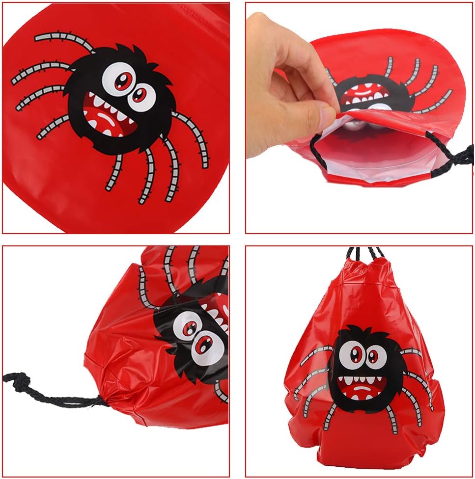 CCINEE 24 bolsas de golosinas con cordón de Halloween, 12 estilos, bolsas de golosinas de Halloween para niños, suministros de fiesta de Halloween
