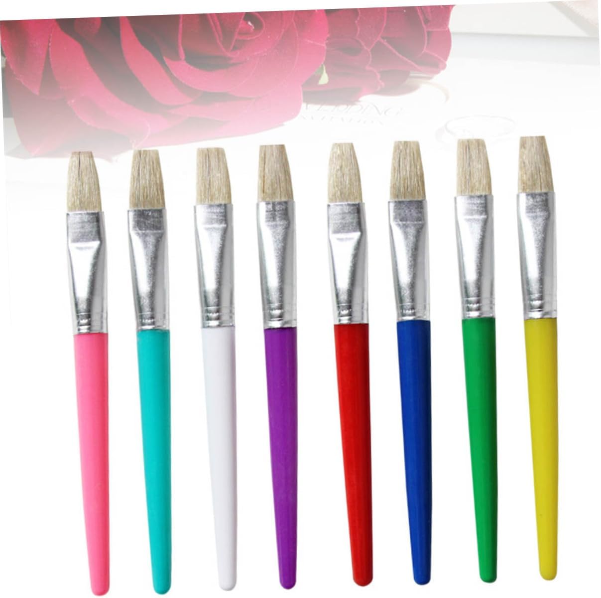 EXCEART 16 unids para pintura suministros de arte de nylon pintura pincel pintura suministros de arte pintura plana pincel pintura pinceles color
