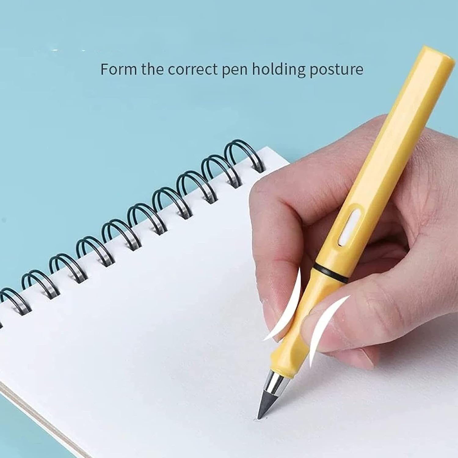 Lápices 4 lápices sin tinta de dibujos animados, infinito de dibujos animados eternos y 4 puntas de lápices de repuesto, lápiz ilimitado de dibujos