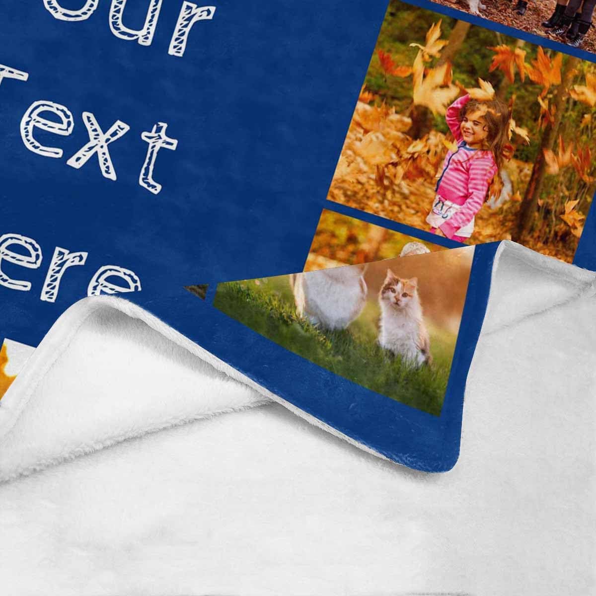 Manta personalizada con fotos, texto, 17 fotos, manta personalizada con imagen, para adultos, niños y amigos, para cumpleaños, Navidad, Halloween,