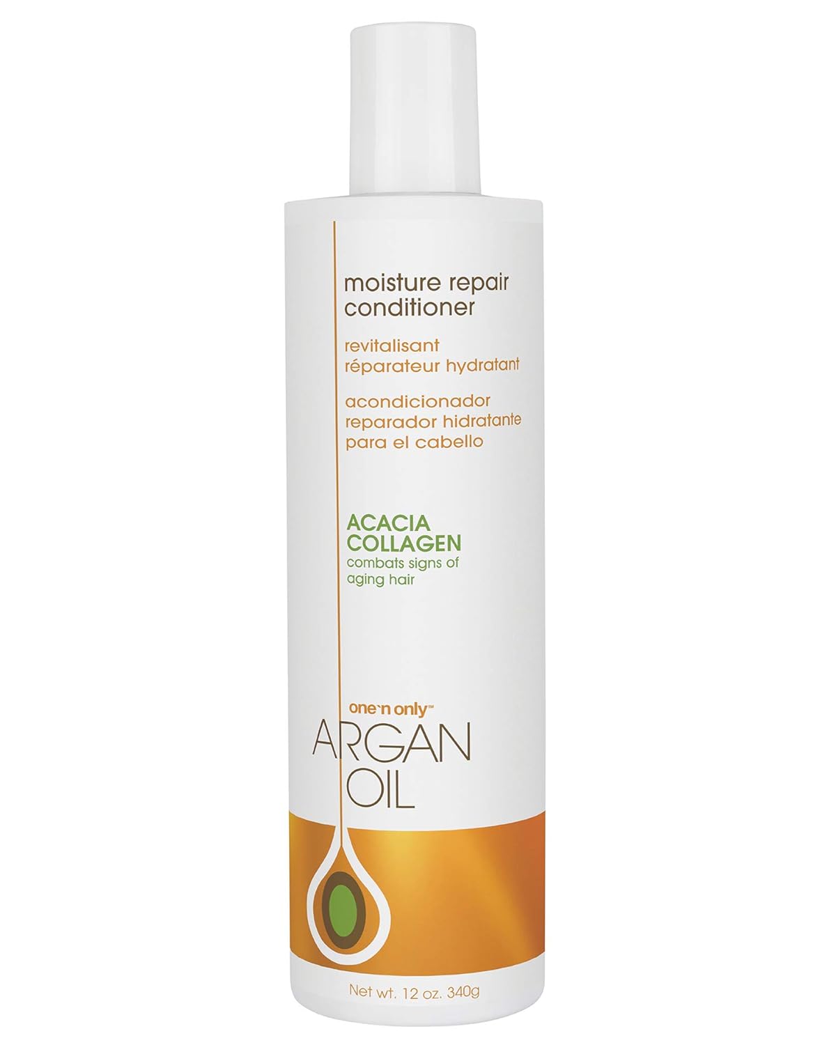 One ‘n Only Acondicionador reparador de humedad de aceite de argán, ayuda a desenredar y suavizar la cutícula del cabello dañada para mejorar la