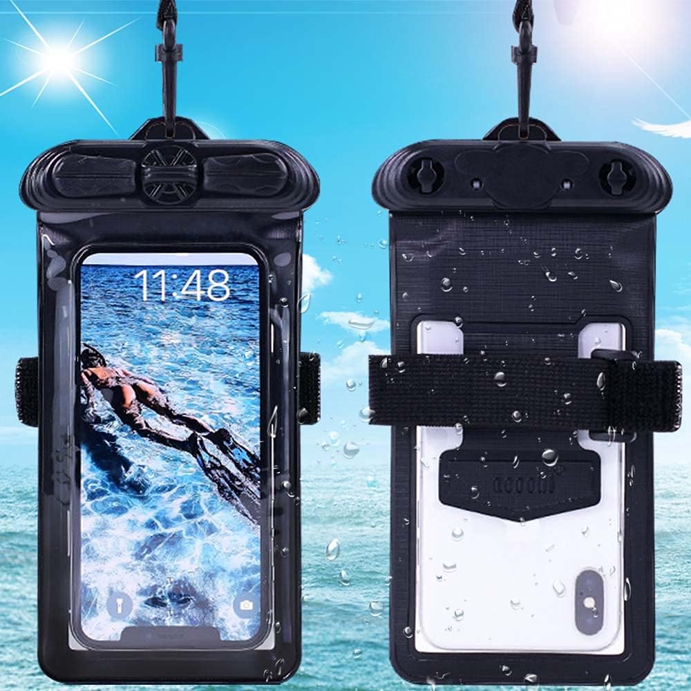 Puccy Funda compatible con Honor X50, bolsa impermeable negra (no película protectora de pantalla)
