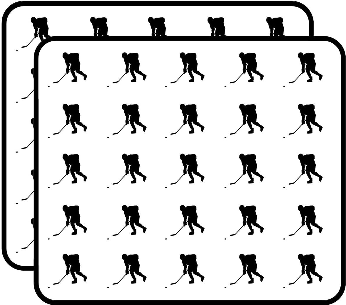 Hockey Player Skating to The Puck Sticker for Scrapbooking, Calendars, Arts, Kids DIY Crafts, Album, Bullet Journals 50 Pack