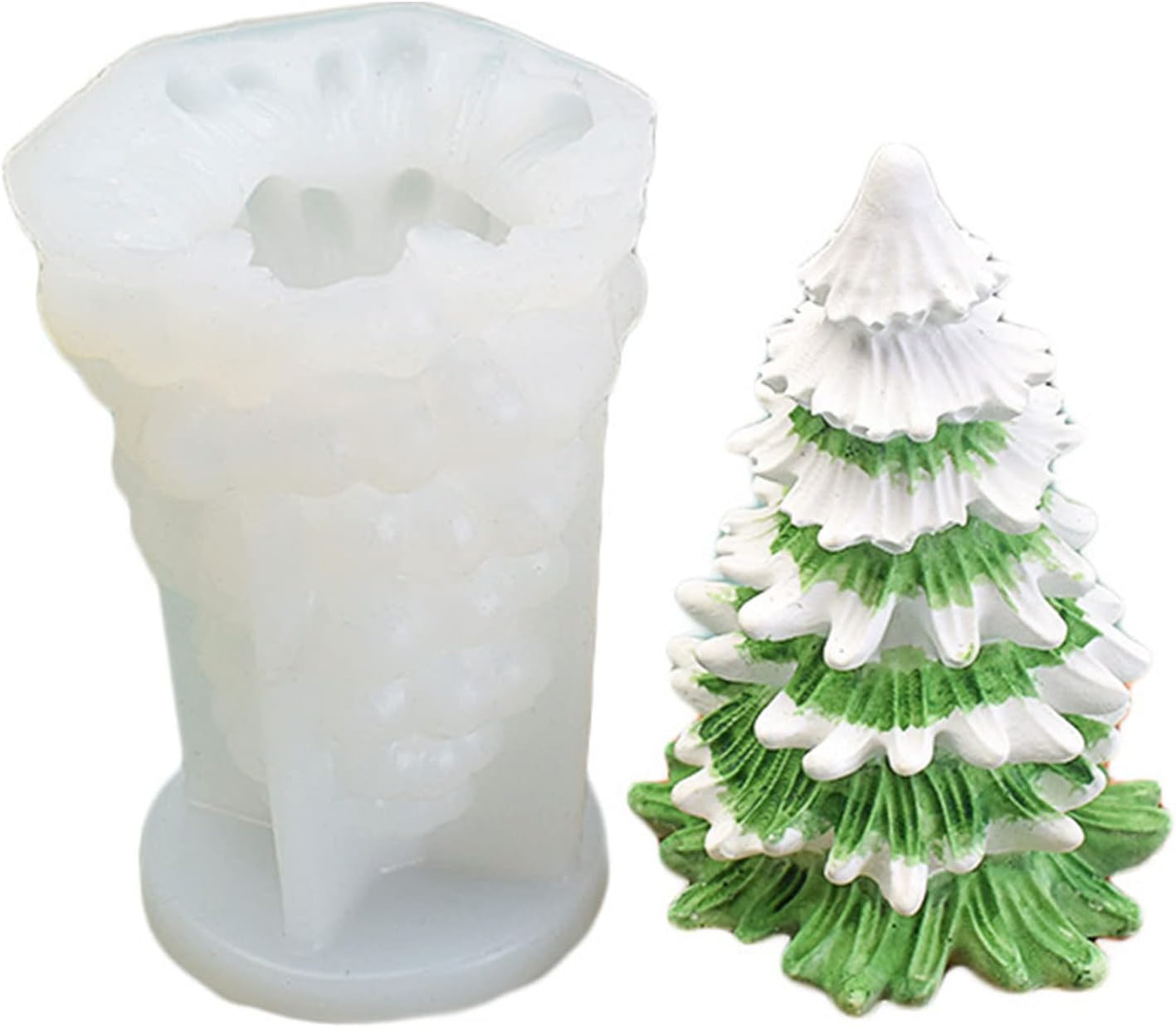 Moldes de silicona para velas de árboles de Navidad 3D, para jabón casero, bares, decoración de vacaciones, suministros para manualidades