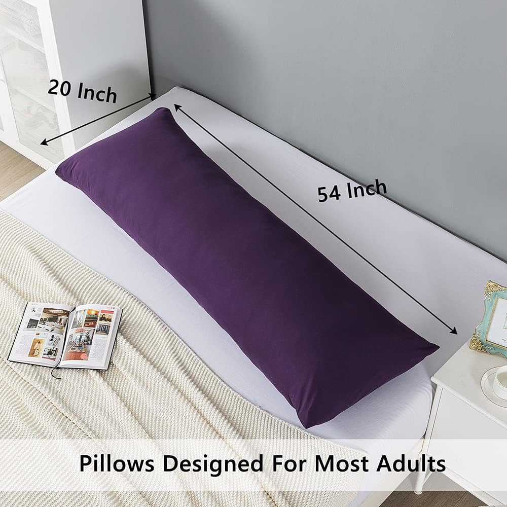 ELNIDO QUEEN Almohada corporal con funda de almohada, almohada de cama larga suave para adultos, relleno de almohada de cuerpo completo transpirable