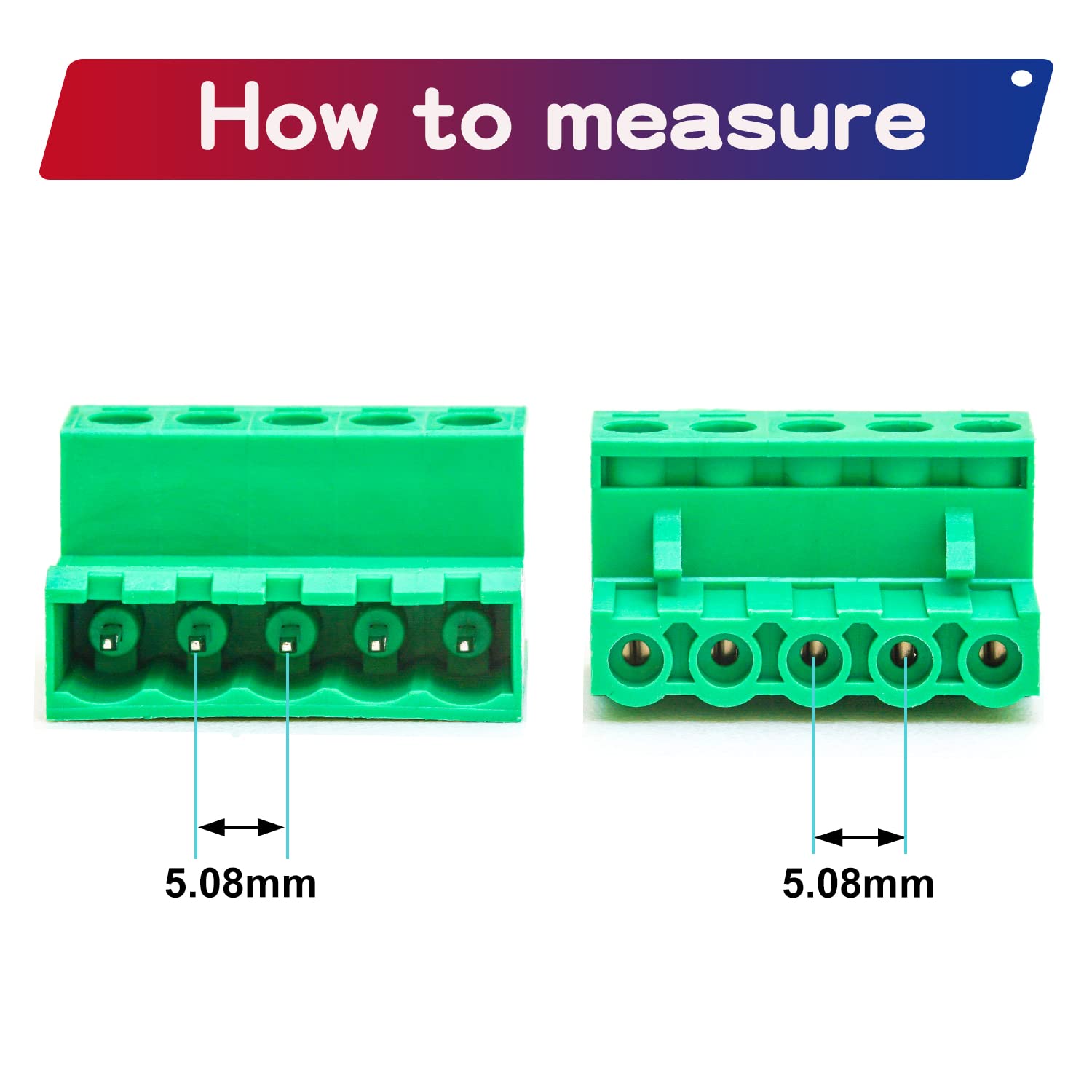 Tcenofoxy – Conector Phoenix macho y hembra de 0.200 in 2345678910111213141516182024 pines Phoenix Connector sin soldadura verde PCB tornillo