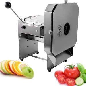 Cortadora de verduras comercial Máquina cortadora eléctrica de frutas 0-0.4 pulgadas Espesor de rebanada ajustable de acero inoxidable Manual y Cortadora de verduras comercial Máquina cortadora eléctrica de frutas 0-0.4 pulgadas Espesor de rebanada ajustable de acero inoxidable Manual y