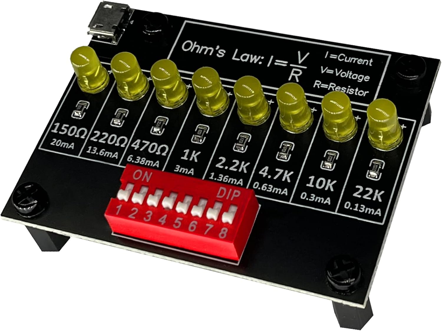 Kit de práctica de soldadura DIY Práctica Circuito Electrónico Proyecto Resistor Tablero de Aprendizaje