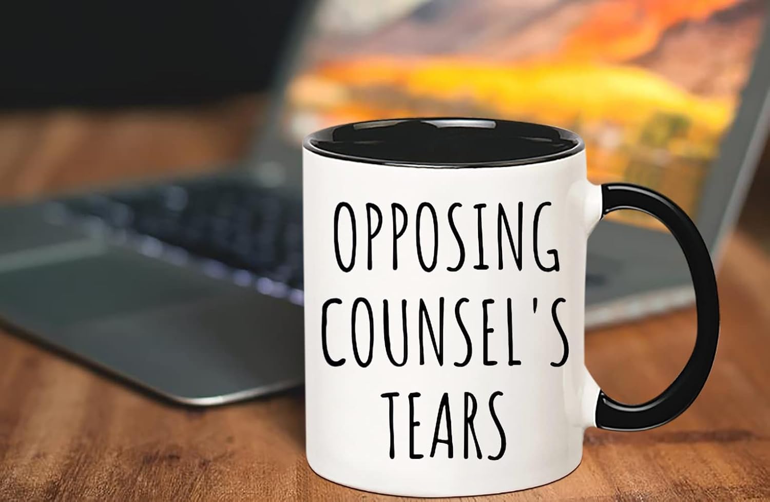 Fonhark – Taza divertida de abogado, lágrimas del abogado opuesto, abogado, regalo de abogado, taza de graduado de derecho, taza de café novedosa de