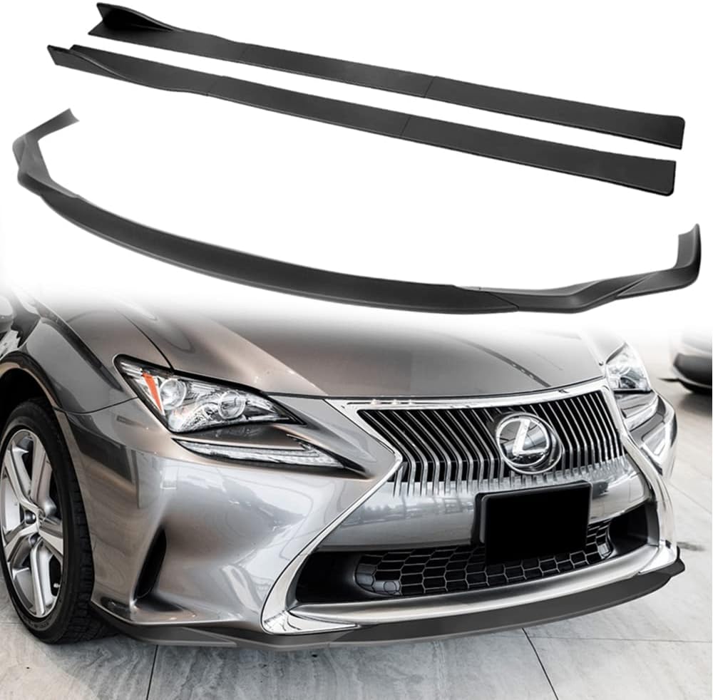 Q1-TECH – Difusor de 9 piezas para parachoques delantero y falda lateral compatible con modelos Lexus RC300  RC350  RC 2015 – 2018, alerón delantero