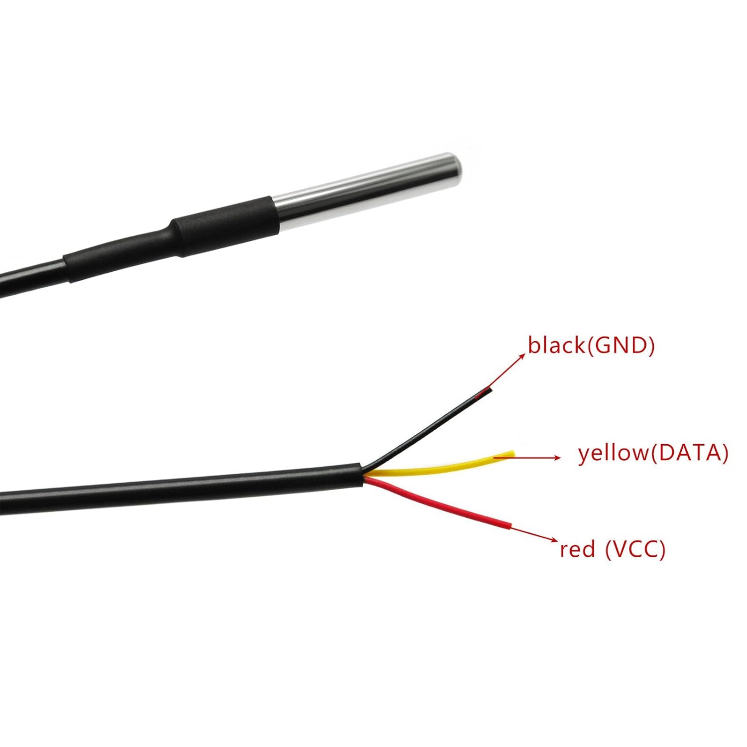 Gikfun DS18B20 Temperature Sensor Waterproof Digital Thermal Probe Sensor for Arduino (Pack of 5pcs) EK1083
