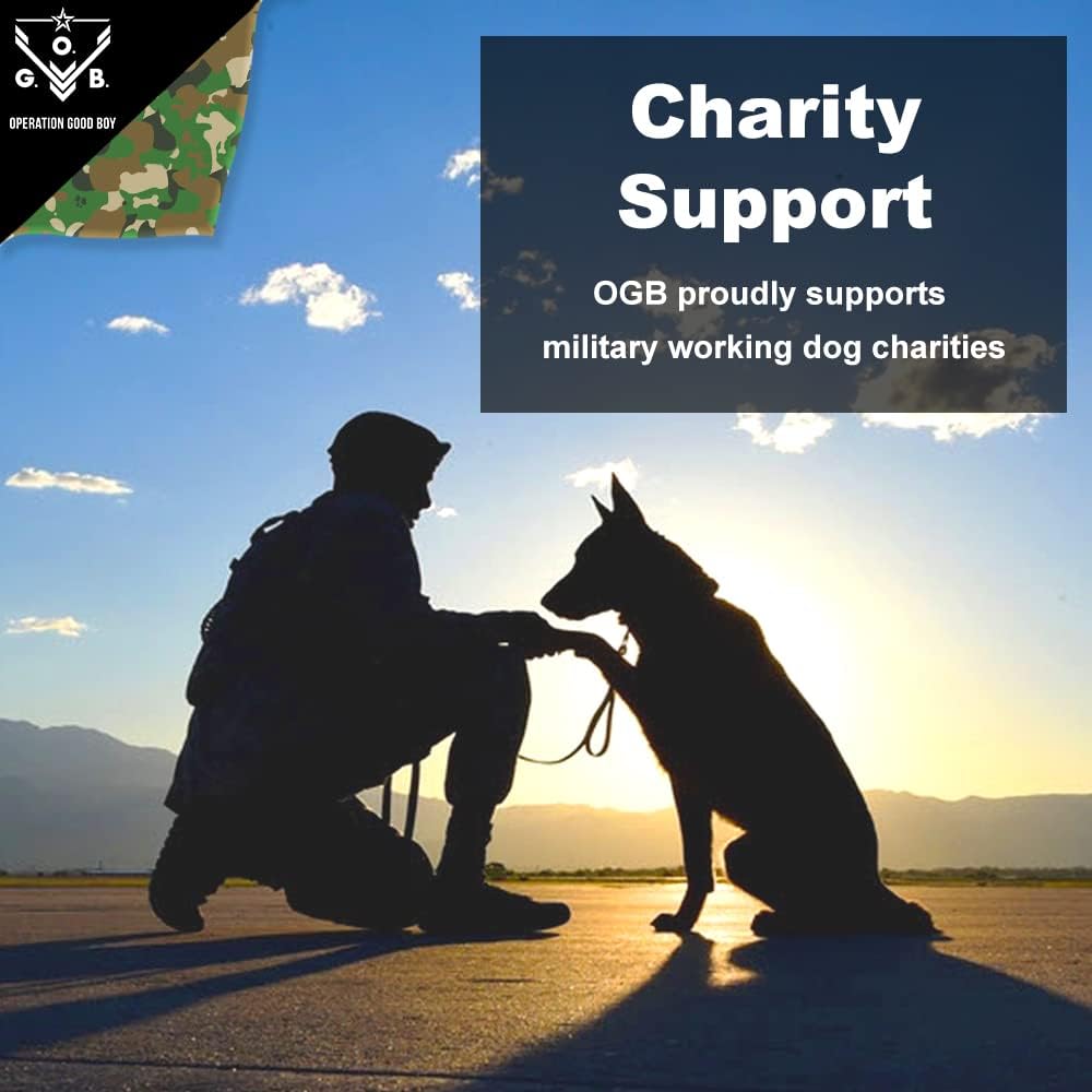 Operation Good Boy – Almohada de juguete para perros, diseño de tres asas utilizado por entrenadores militares y deportivos, cordones de poliéster