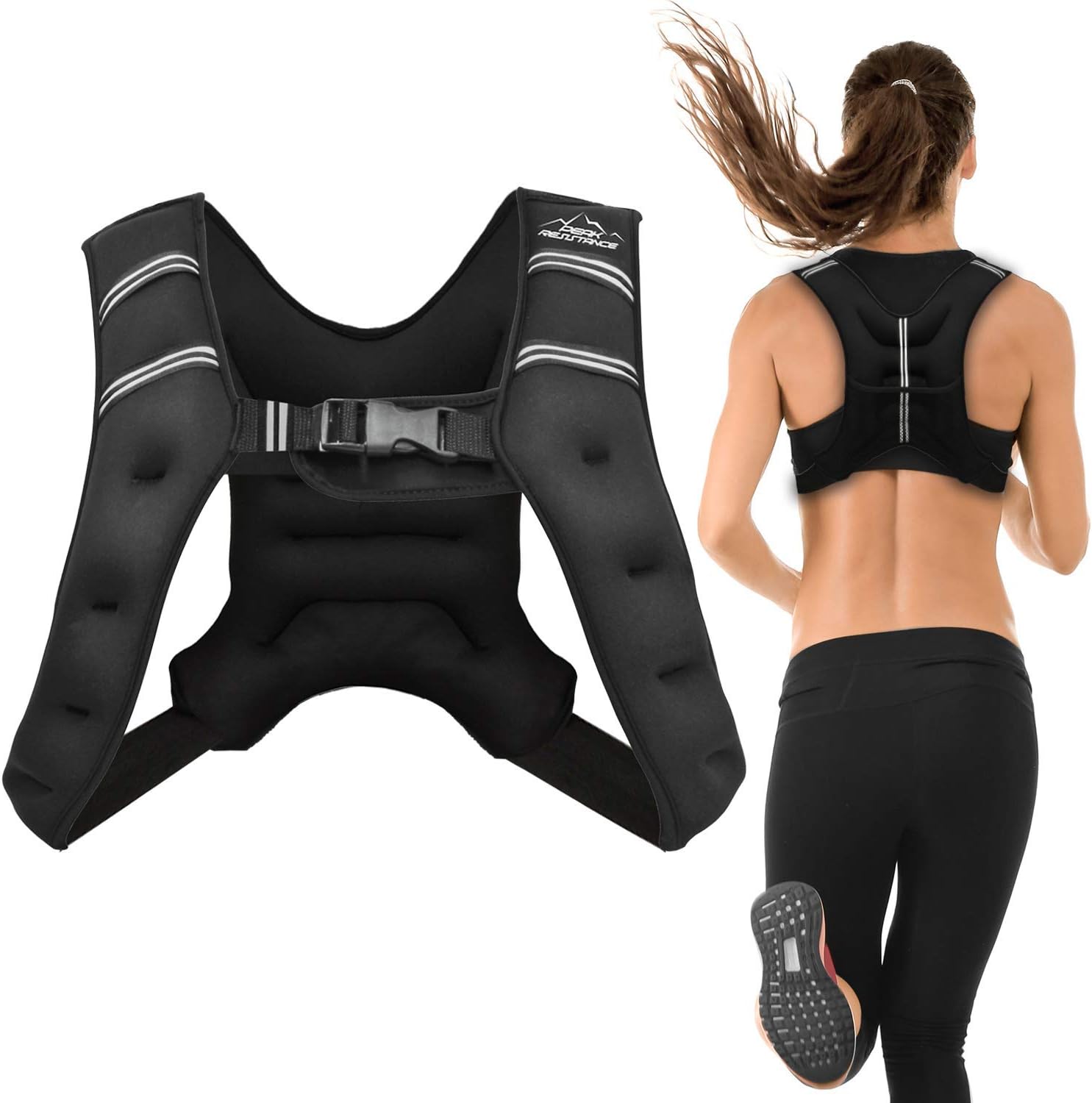 Aduro Sport Chaleco con peso, equipo de entrenamiento, 4 libras, 6 libras, 12 libras, 20 libras, 25 libras, 30 libras, chaleco de peso corporal para
