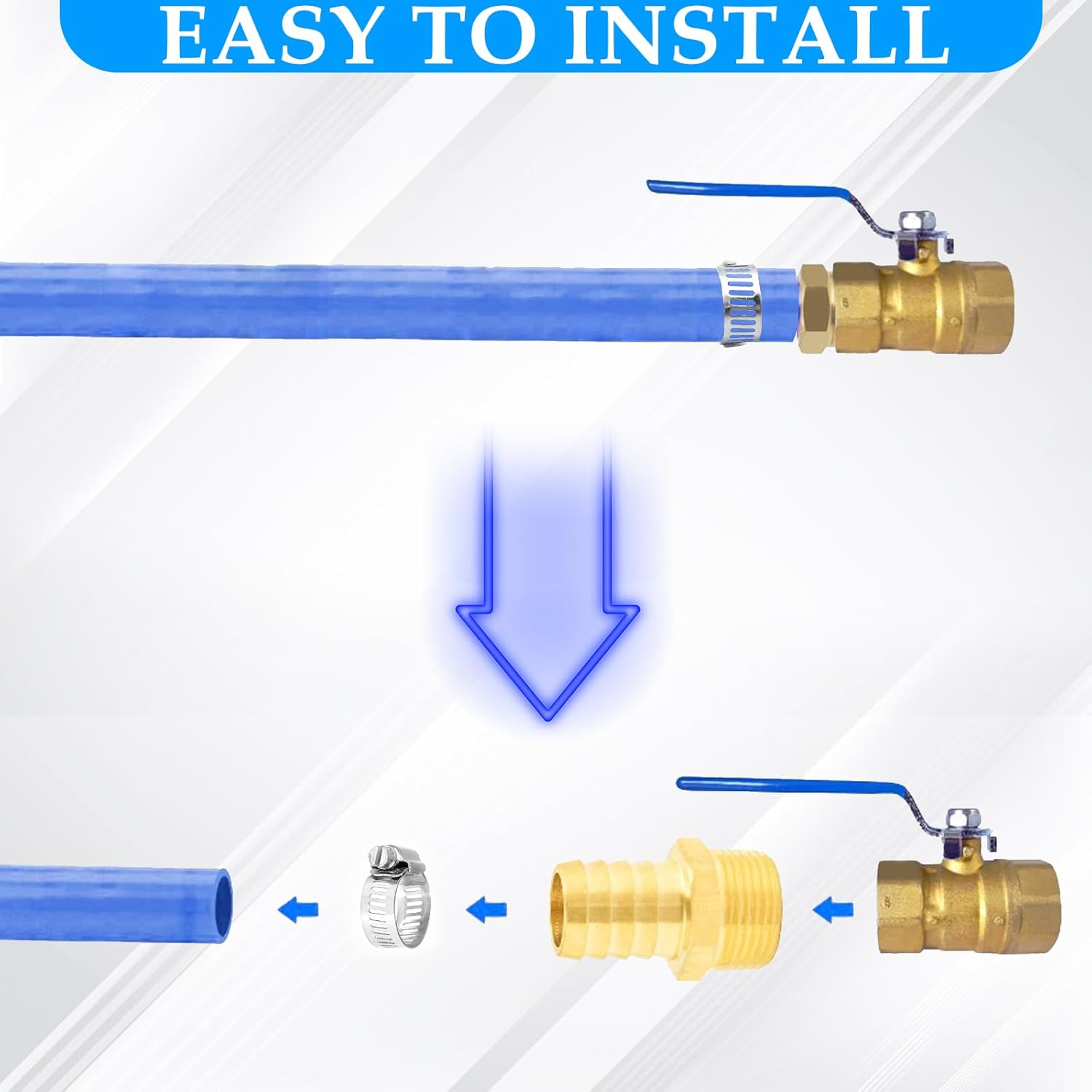 SDTC Tech Paquete de 2 accesorios de púas de manguera de latón de 14 pulgadas de púa x 14 pulgadas NPT macho adaptador de accesorios de tubería