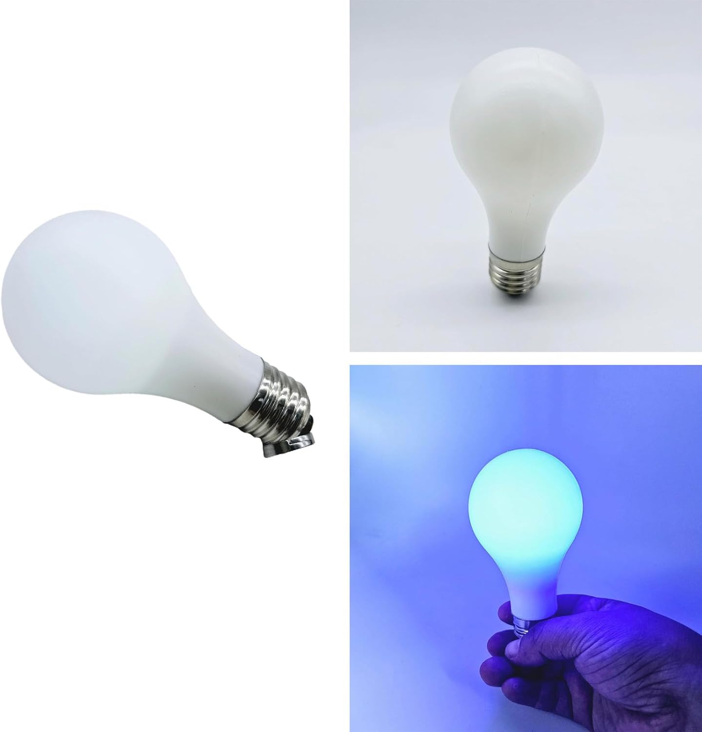 Magic 2 unids LED lámpara mágica botón modelo resplandor en la mano truco mágico truco batería bombilla para niños adultos azul E27 A60 1watt