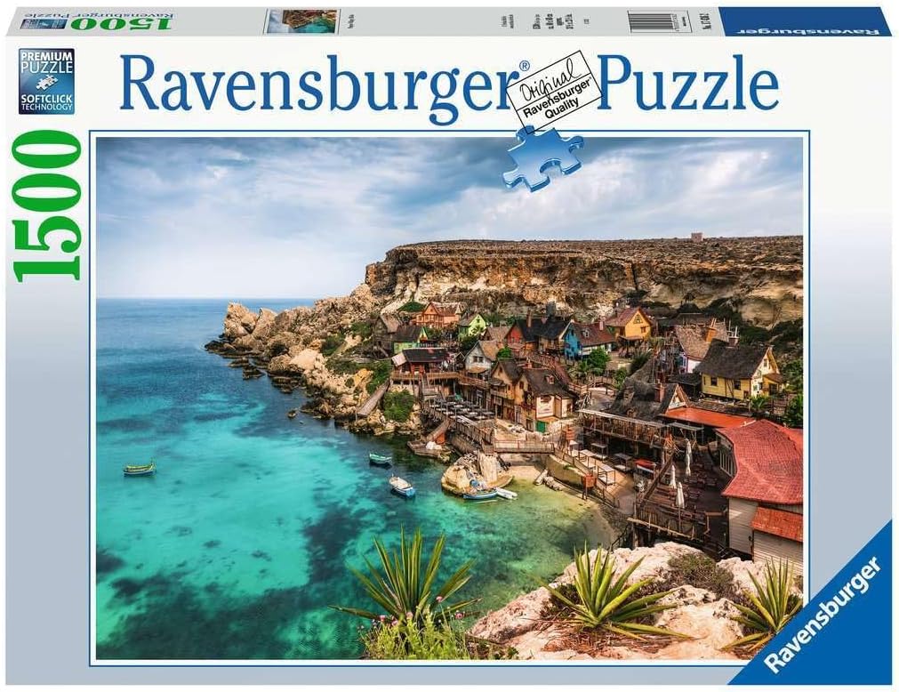 Ravensburger – 17436 Adult Puzzle 1500p – Popeye Village, Malta – Adults, Children from 14 Years Puzzle 80 x 60 cm – Cities, Landmarks
