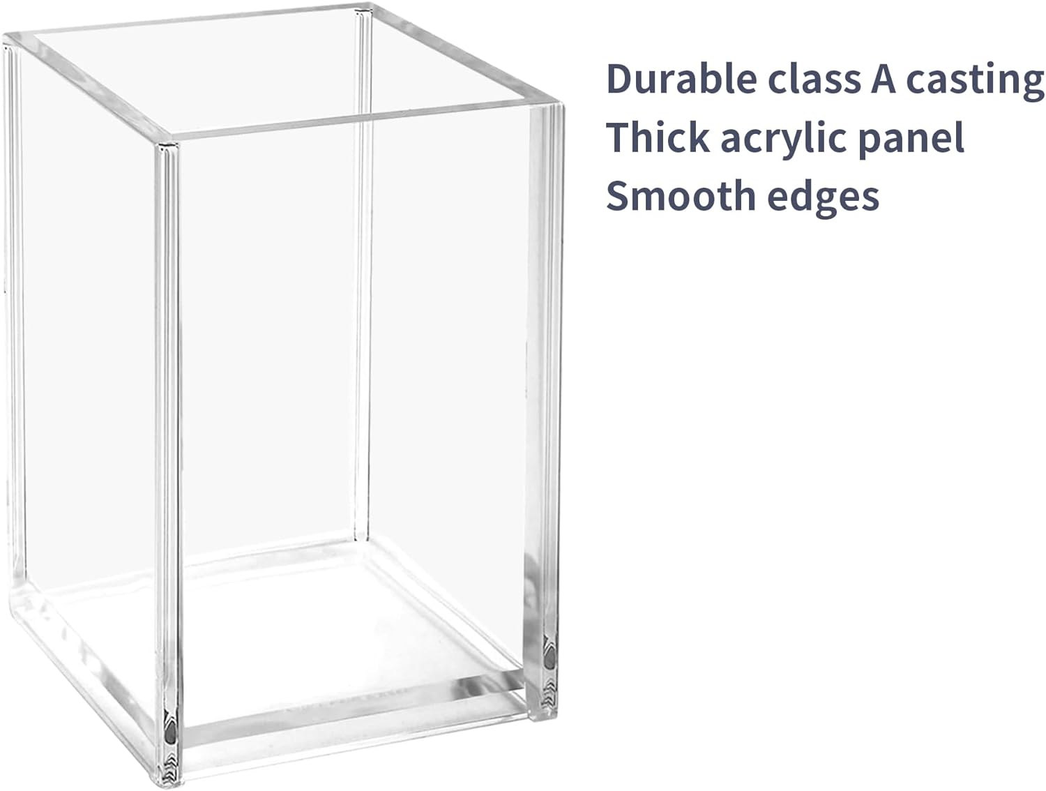 Paquete de 4 organizadores de maquillaje de acrílico transparente, soporte para brochas de maquillaje, soporte para bolígrafos, delineadores de