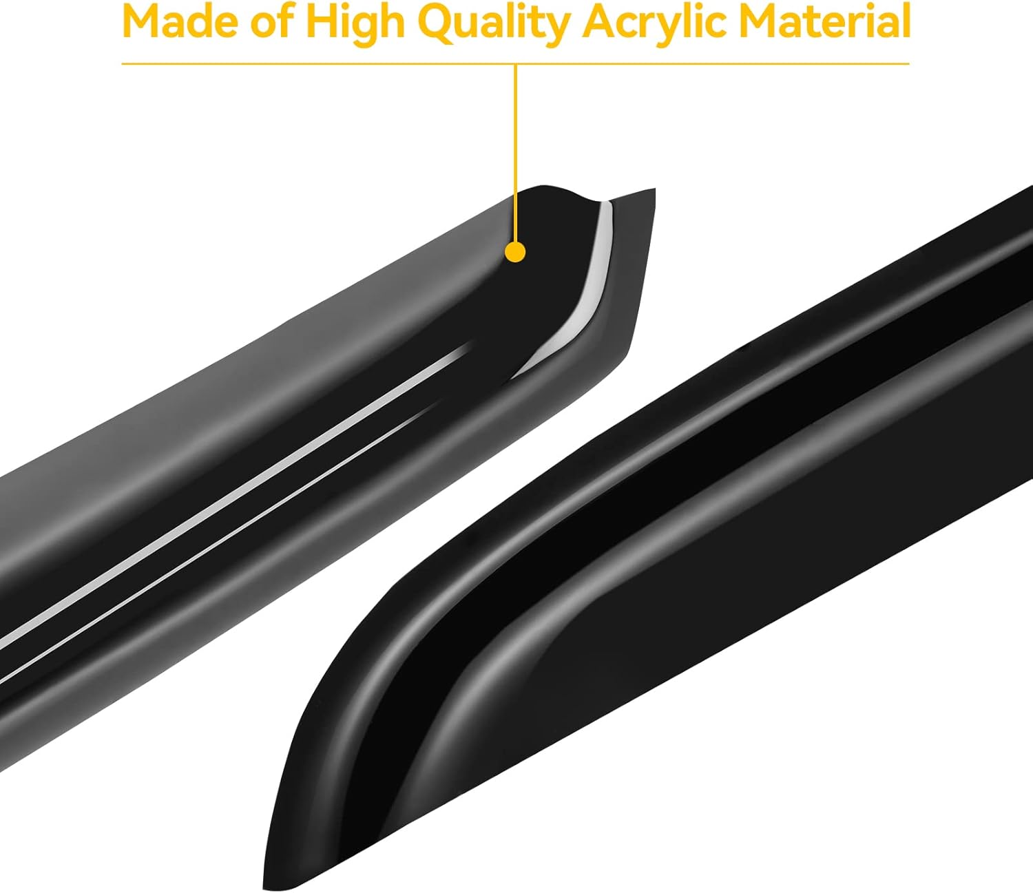 Protectores de lluvia para Dodge Ram 1500 Crew Cab 2009-2018, deflectores de ventana, viseras de ventilación para Ram 25003500 Mega Cab 2010-2023