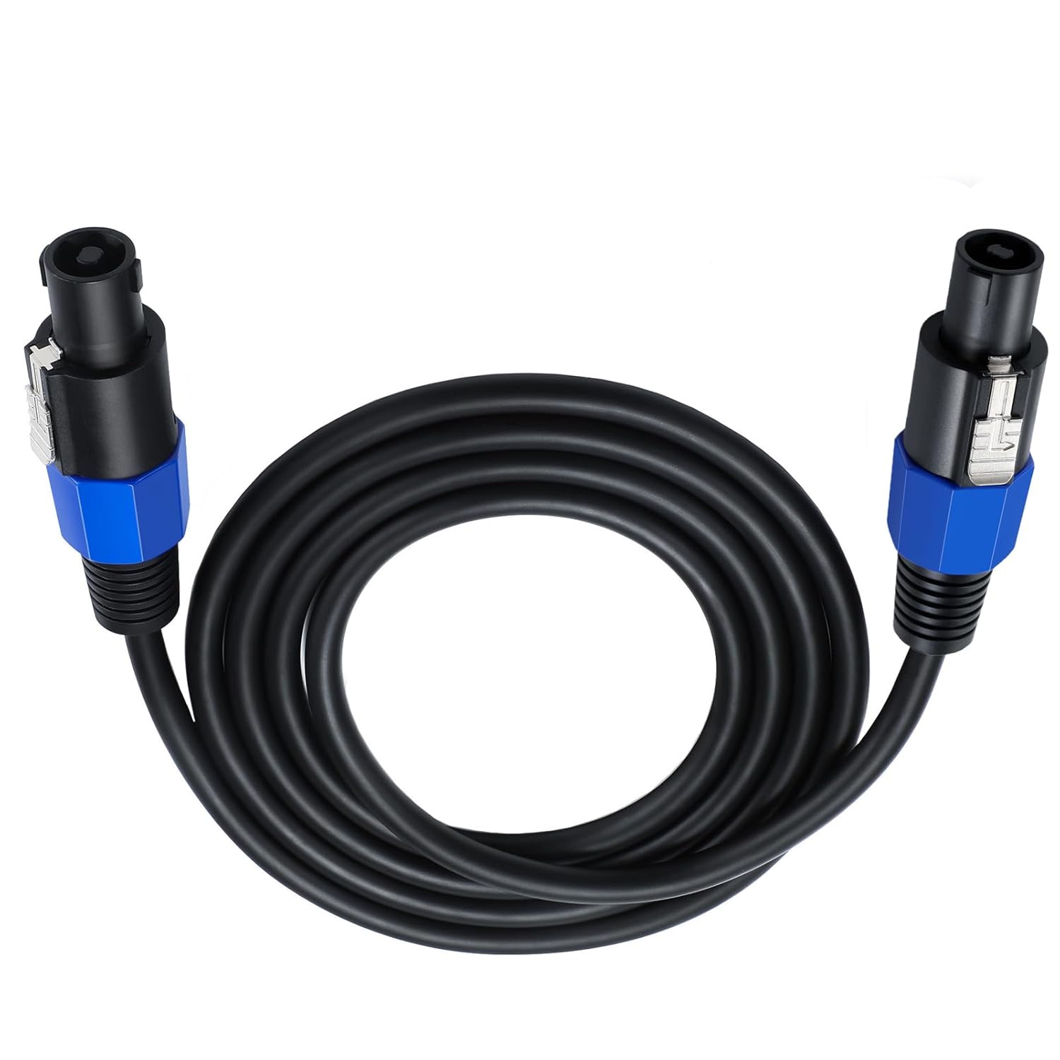 AWADUO Cables Speakon a Speakon, cable de audio profesional de 12 AWG macho a macho, cable de altavoz DJ con conexión de bloqueo giratorio y