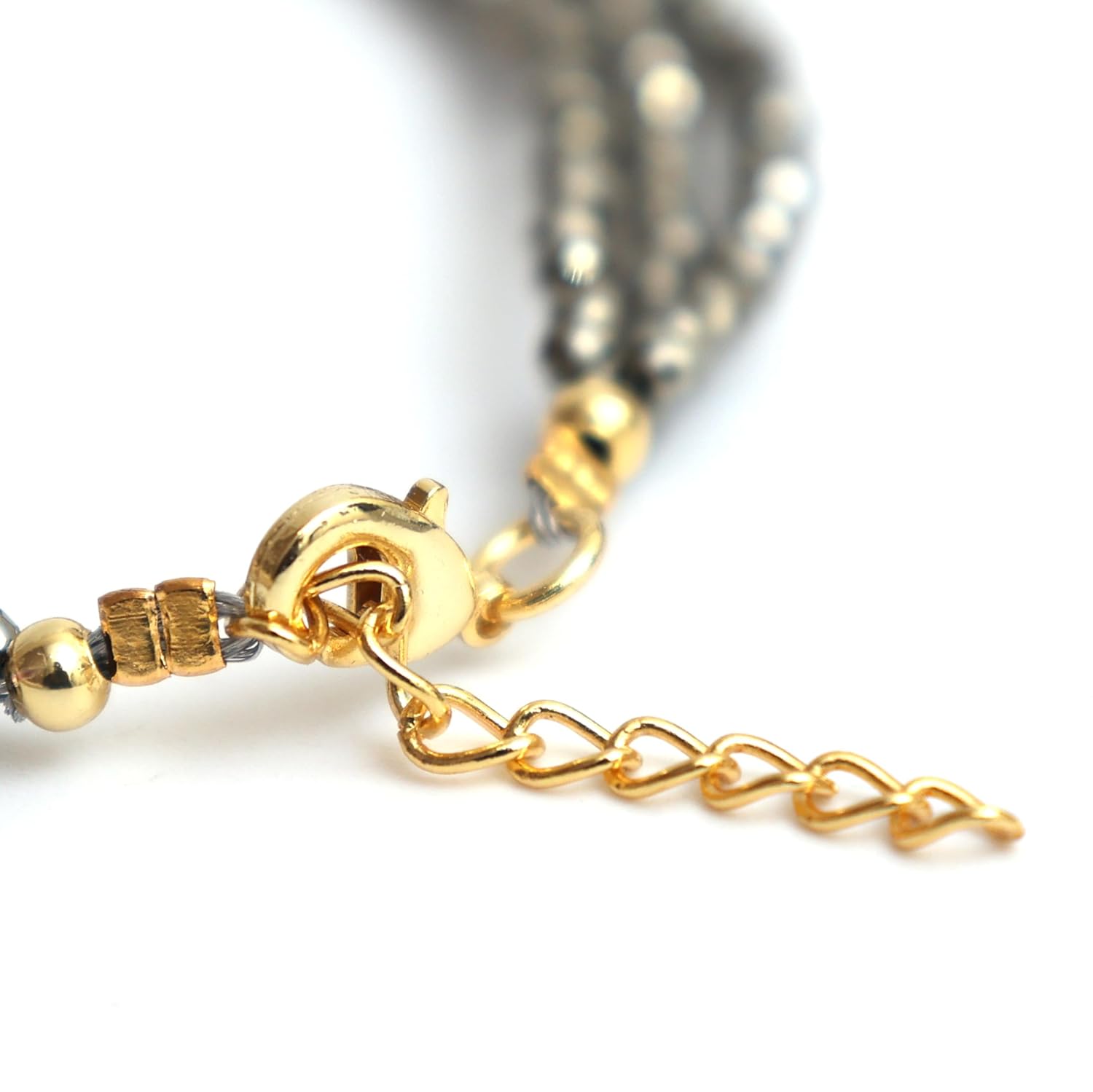 Gempires Pyrite 3 Layered Beaded Bracelet, Faceted Beads, Birthstone Healing Crystals, Gift for Her, 14k Gold Plated Jewelry for Women, 8 inch