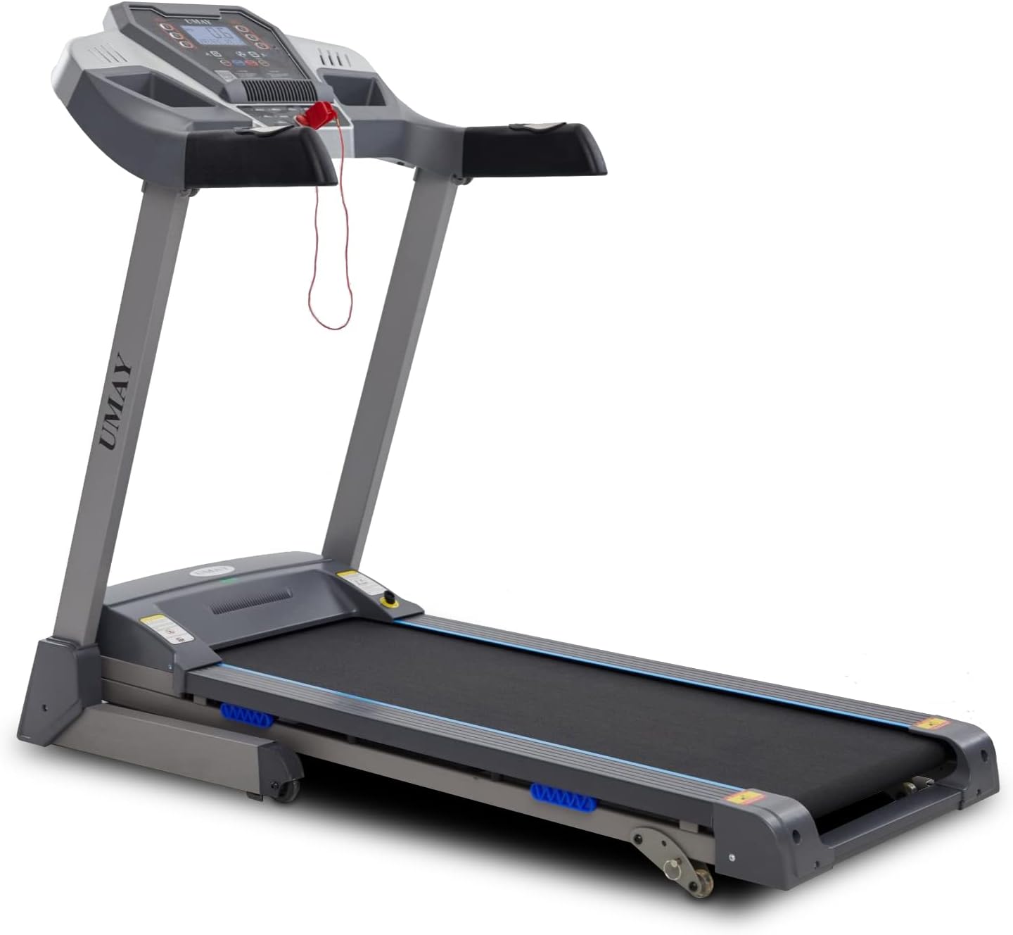 UMAY Treadmill with Auto Incline, Quiet Foldable Treadmills for Home, 12 Preset Programs, Heart Rate Monitor