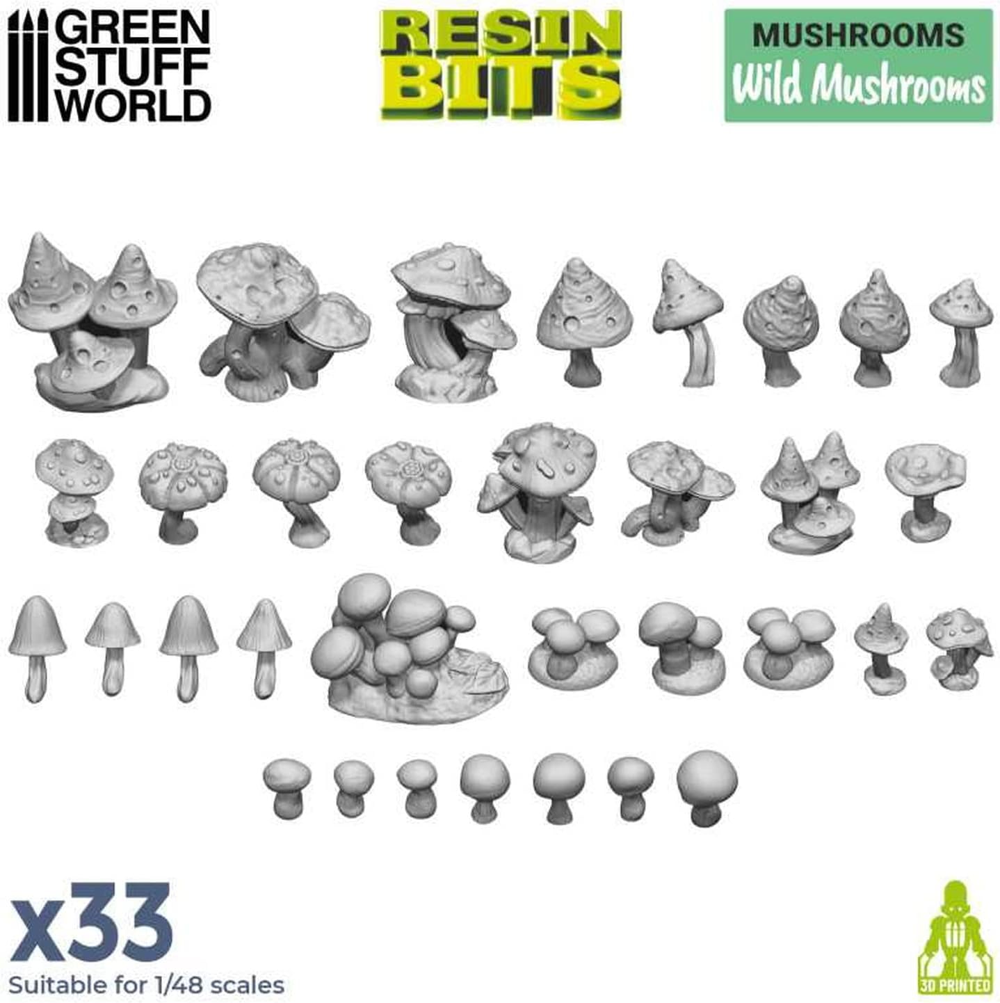 Green Stuff World para Modelos y Miniaturas – Wild Hongos 11608