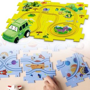 Juego de rompecabezas de coche de pista, carrito eléctrico de ensamblaje, vehículo de juguete y tablero de rompecabezas de montaje, regalos para Juego de rompecabezas de coche de pista, carrito eléctrico de ensamblaje, vehículo de juguete y tablero de rompecabezas de montaje, regalos para