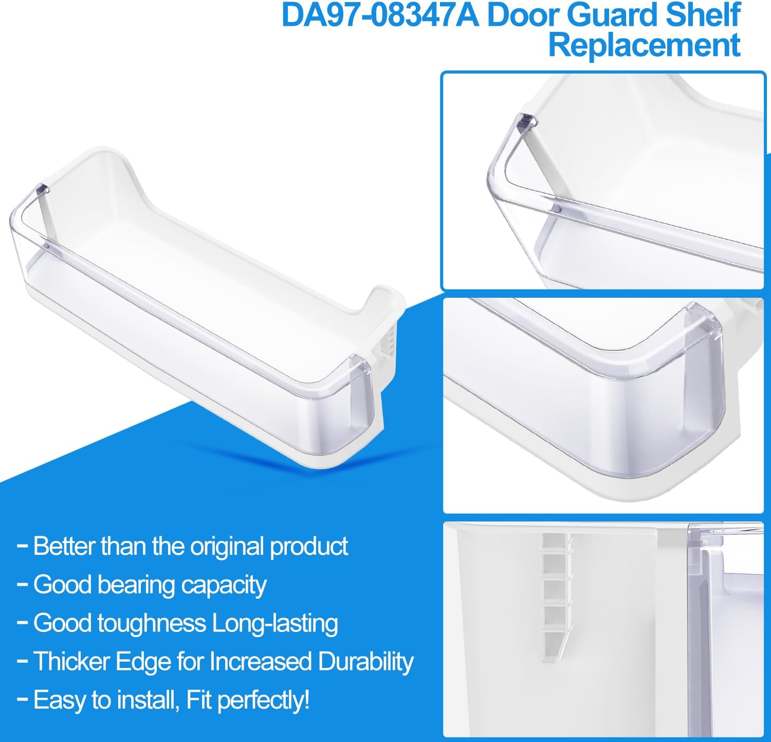 DA97-08347A – Estante para puerta de refrigerador mejorado compatible con refrigerador Samsung RS265TDRS, pieza RS25H5111SR, para refrigerador
