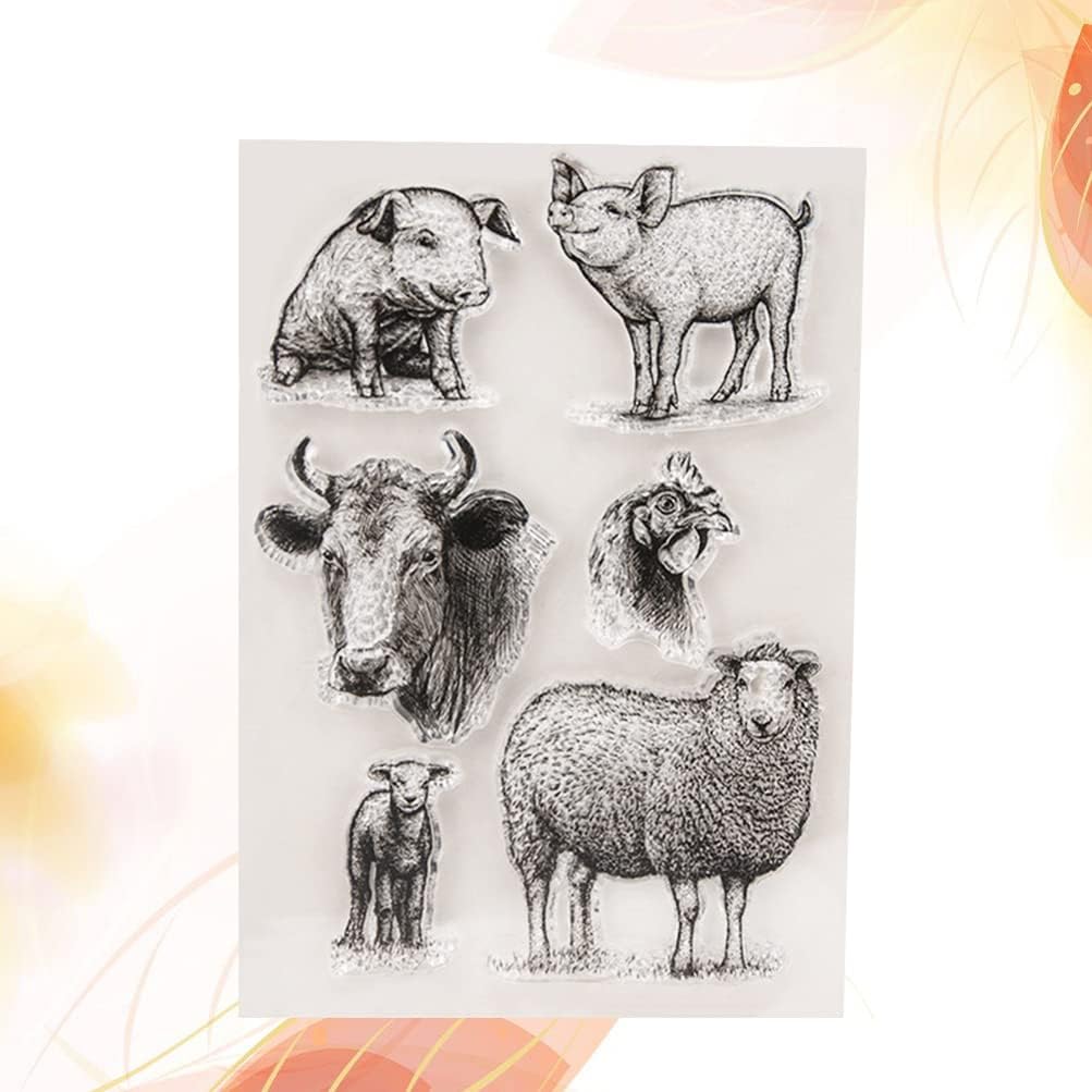 EXCEART Sello de silicona lindo animal sello postal Ilustración hacer accesorios Animal Sello hacer álbumes de recortes, sello de finalización de