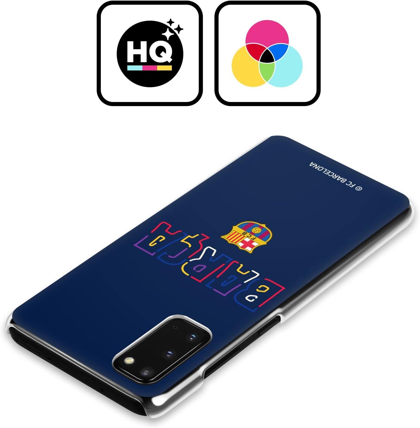 Head Case Designs Funda rígida con licencia oficial del FC Barcelona Neon Barca Graphics compatible con Samsung Galaxy S23+ 5G