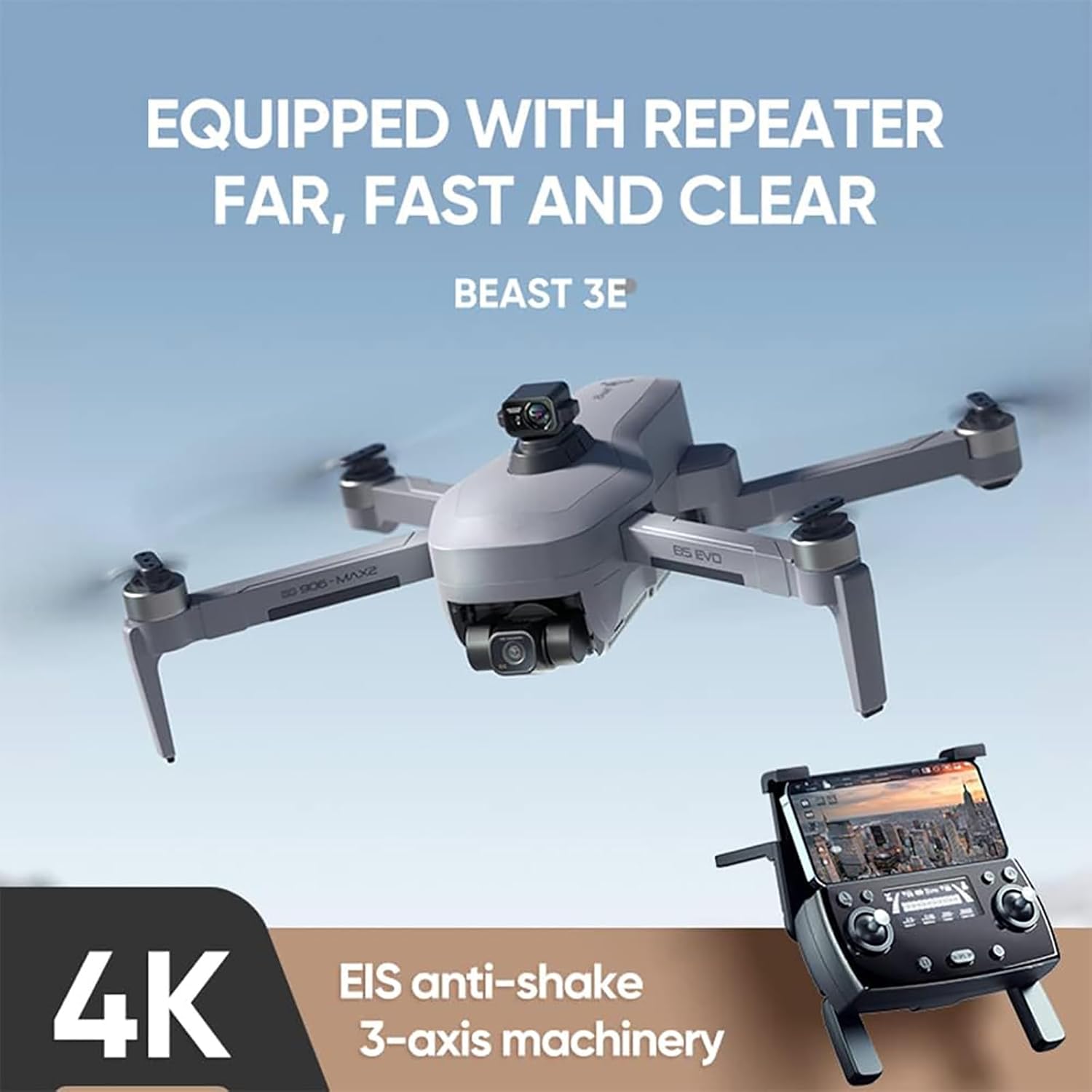 ZLL SG906 MAX2 Drone con cámara 4K HD EIS, cardán de 3 ejes, evitación de obstáculos en 4 direcciones, GPS 5G FPV RC Quadrocopter con motor sin