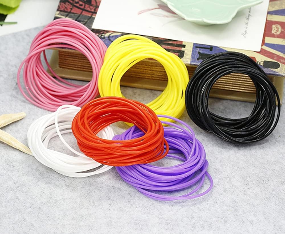 Zakia Pulseras de silicona gomosas mixtas de 25 pces Bandas Shag Rubber Gummies Brazaletes Pulseras