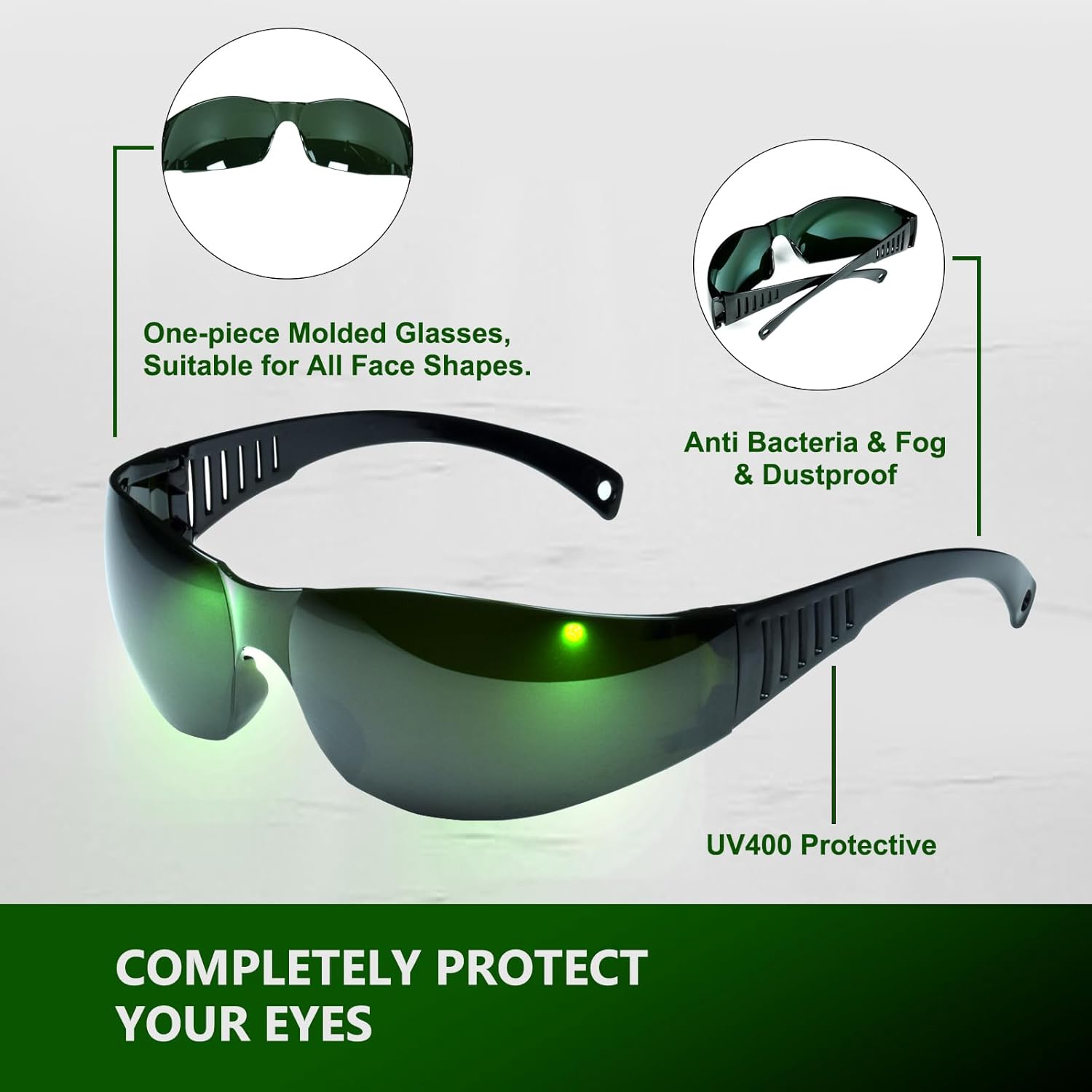 Juego de 10 gafas de seguridad IPL, gafas de protección ocular de 200-2000 nm para tratamiento de depilación láser IPL y cosmetología láser para