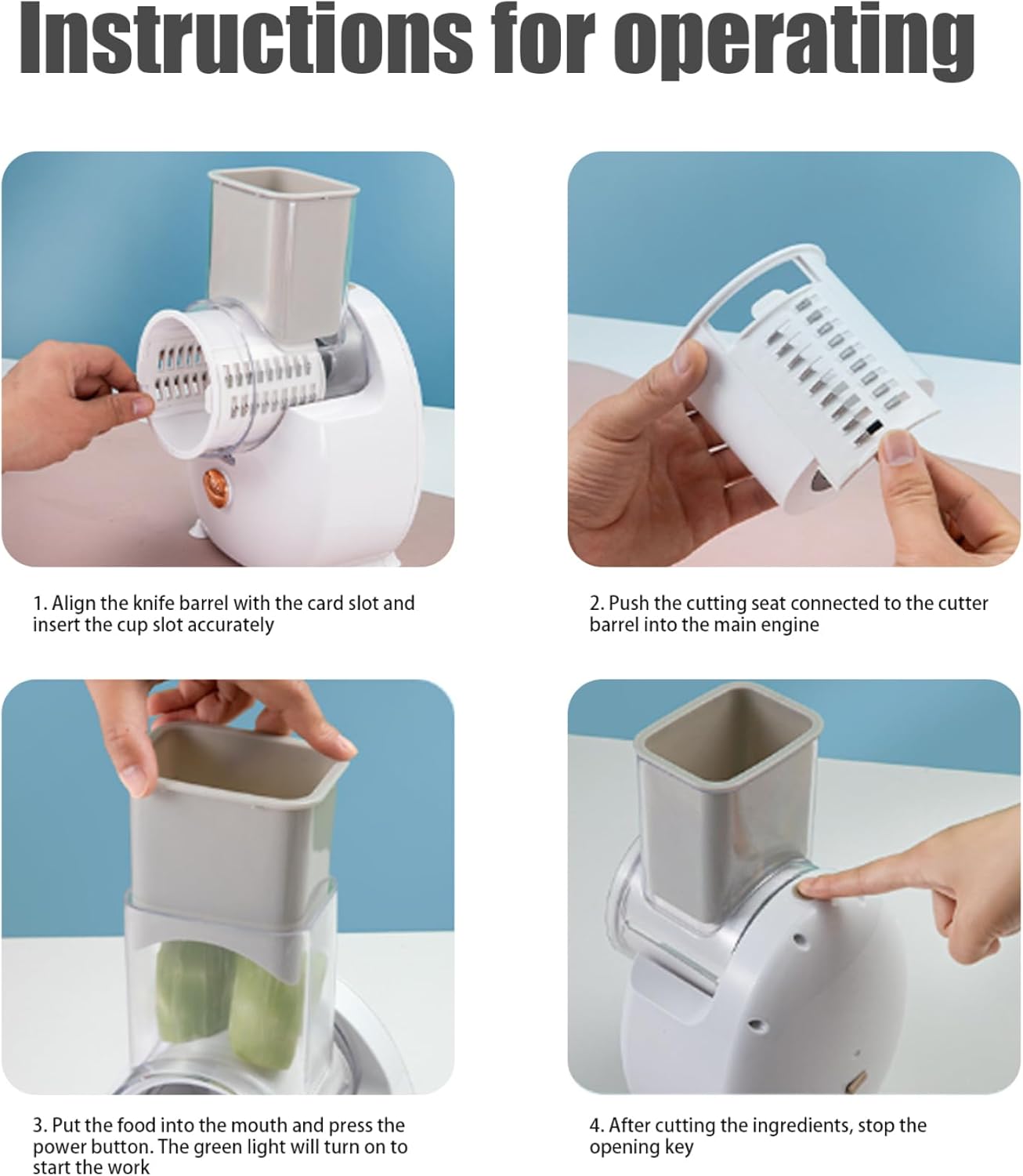 Rallador eléctrico de queso, rallador de queso giratorio automático de 50 W, rallador de queso USB desmontable, cortador de verduras para uso