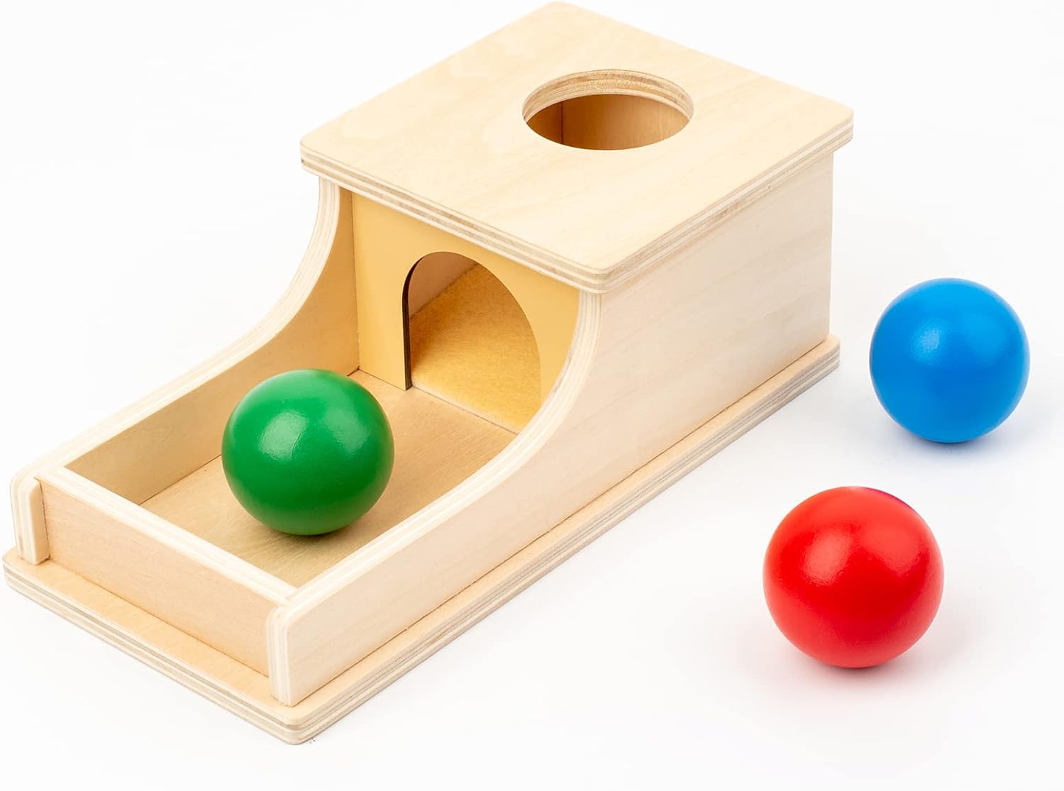 Busy edition Montessori Toys – Caja de permanencia de objetos de madera con sonido suave para bebés de 6 meses, 1, 2, 3 años, juguete para niños