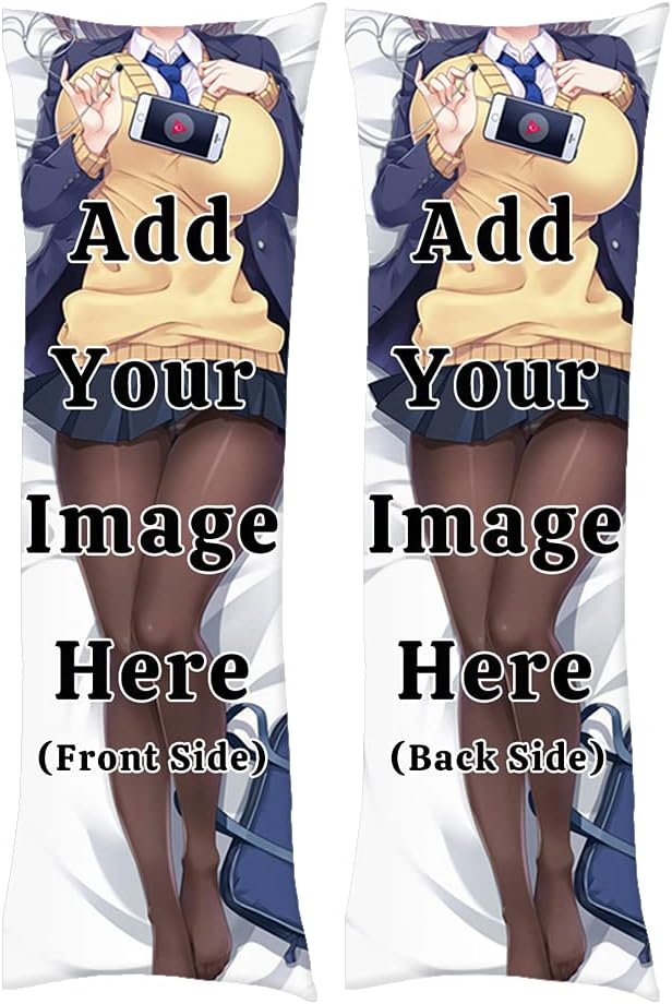 Funda de almohada personalizada para tu fotoimagentexto, almohada corporal personalizada de piel de durazno de anime, funda de almohada