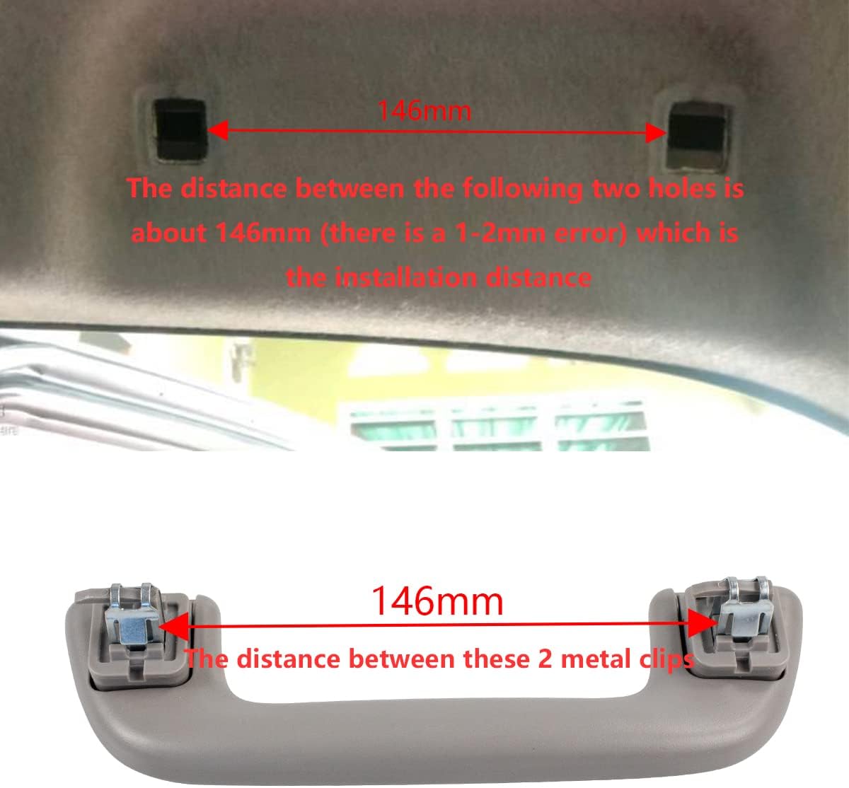 RLB-HILON Mango interior compatible con el modelo Toyota para Corolla 4Runner Highlander RAV4 y más, mango de asistencia de agarre, sin tipo de