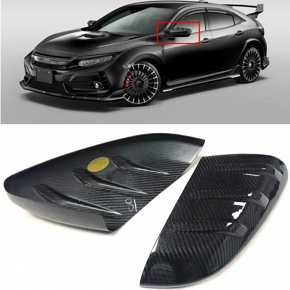 Tapas de espejo de fibra de carbono para Mugen Honda Civic Type-R FK8 2016 2017 2018-2020