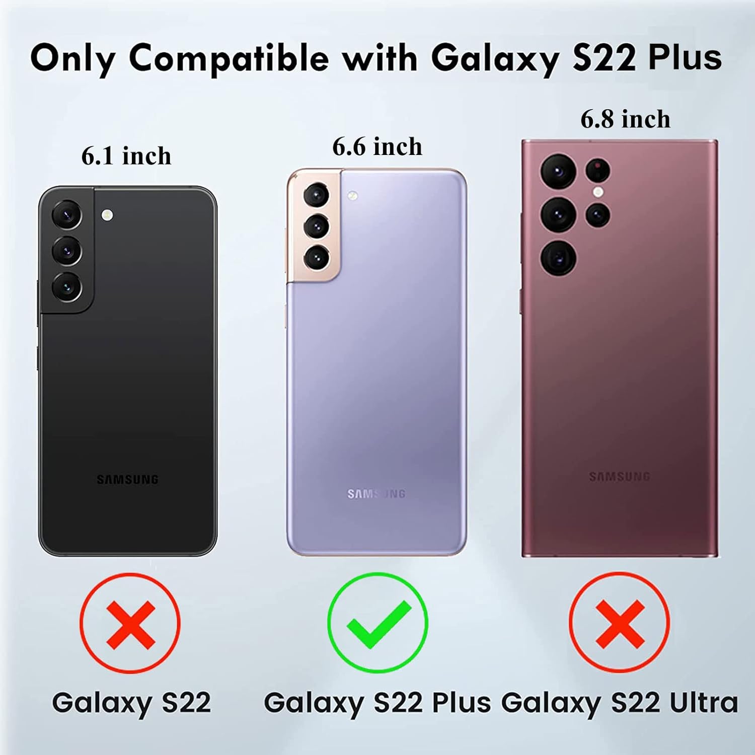 J.west Funda para Galaxy S22 Plus 5G de 6.6 pulgadas, con purpurina brillante translúcida translúcida y colorida, diseño de lámina fina de ópalo