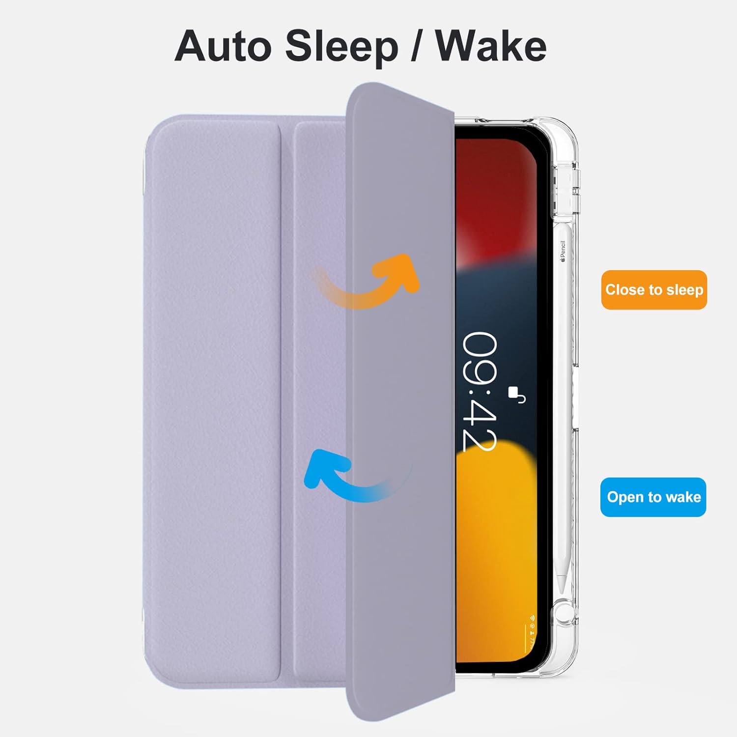 MYGROO Funda para iPad Air de 11 pulgadas 2024, iPad Air de 5 generación 2022 con soporte para lápices, funda Air de 4 generación 2020, funda