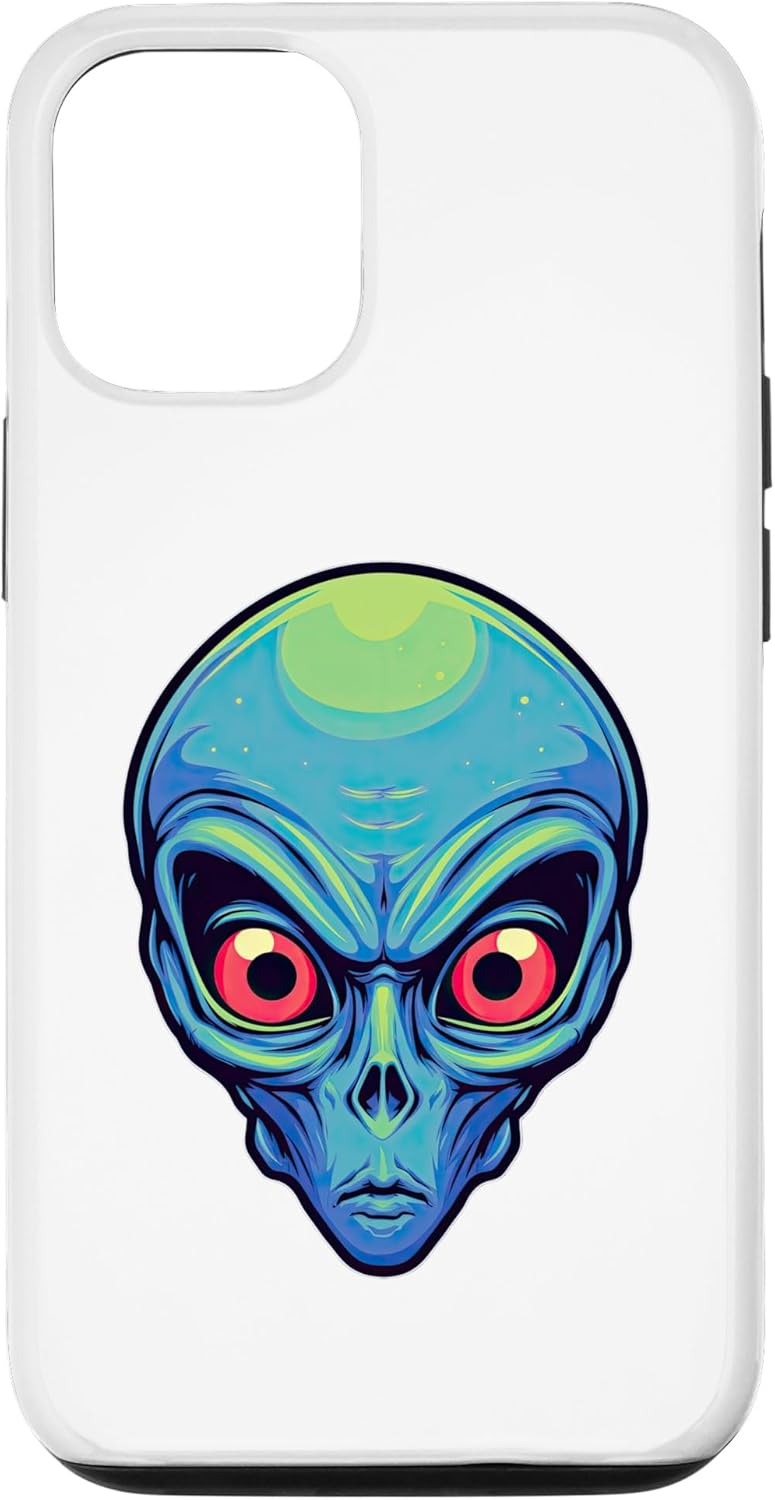 iPhone 14 Pro Alien Face UFO Alien Head Funny Alien Case
