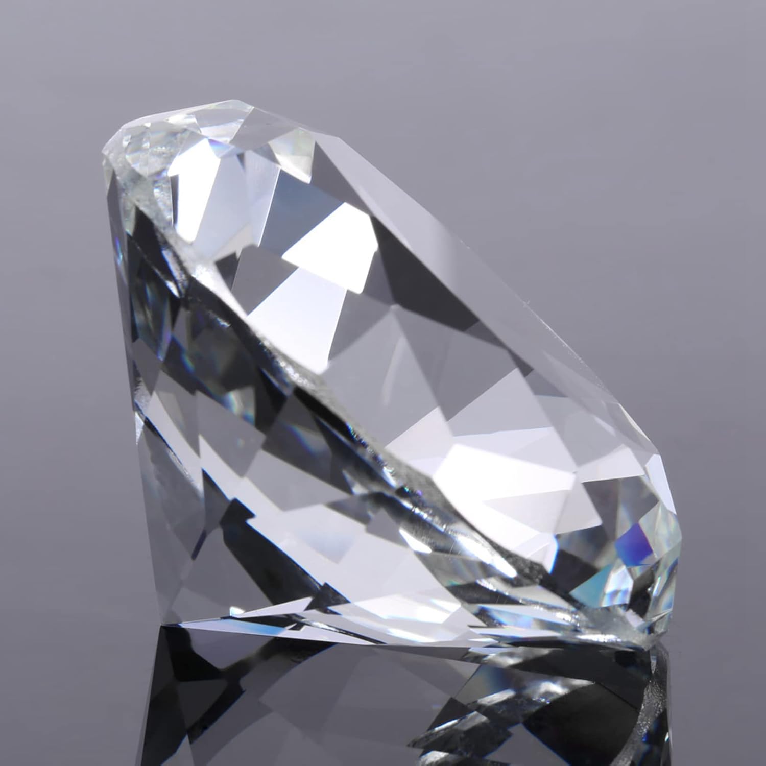 Piedra de diamante sintético, pisapapeles de cristal transparente con forma de diamante, joyas de pisapapeles para decoración de boda, centros de