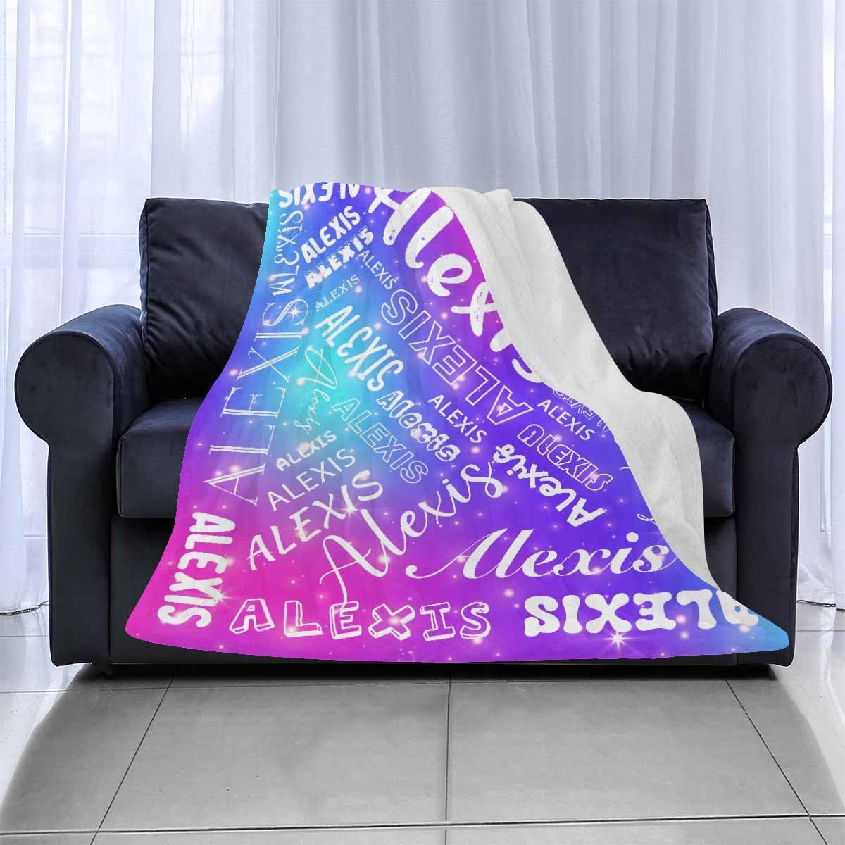 Mantas personalizadas para bebés, niñas y niños con nombre, manta de bebé personalizada colorida para niños, manta suave personalizada para mujeres