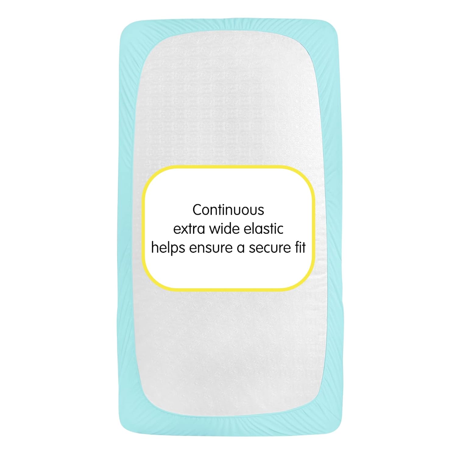 BreathableBaby Sábana bajera ajustable todo en uno y funda impermeable para colchón de cuna de 52″ x 28″132 x 71 cm, aguamarina (paquete de 2)