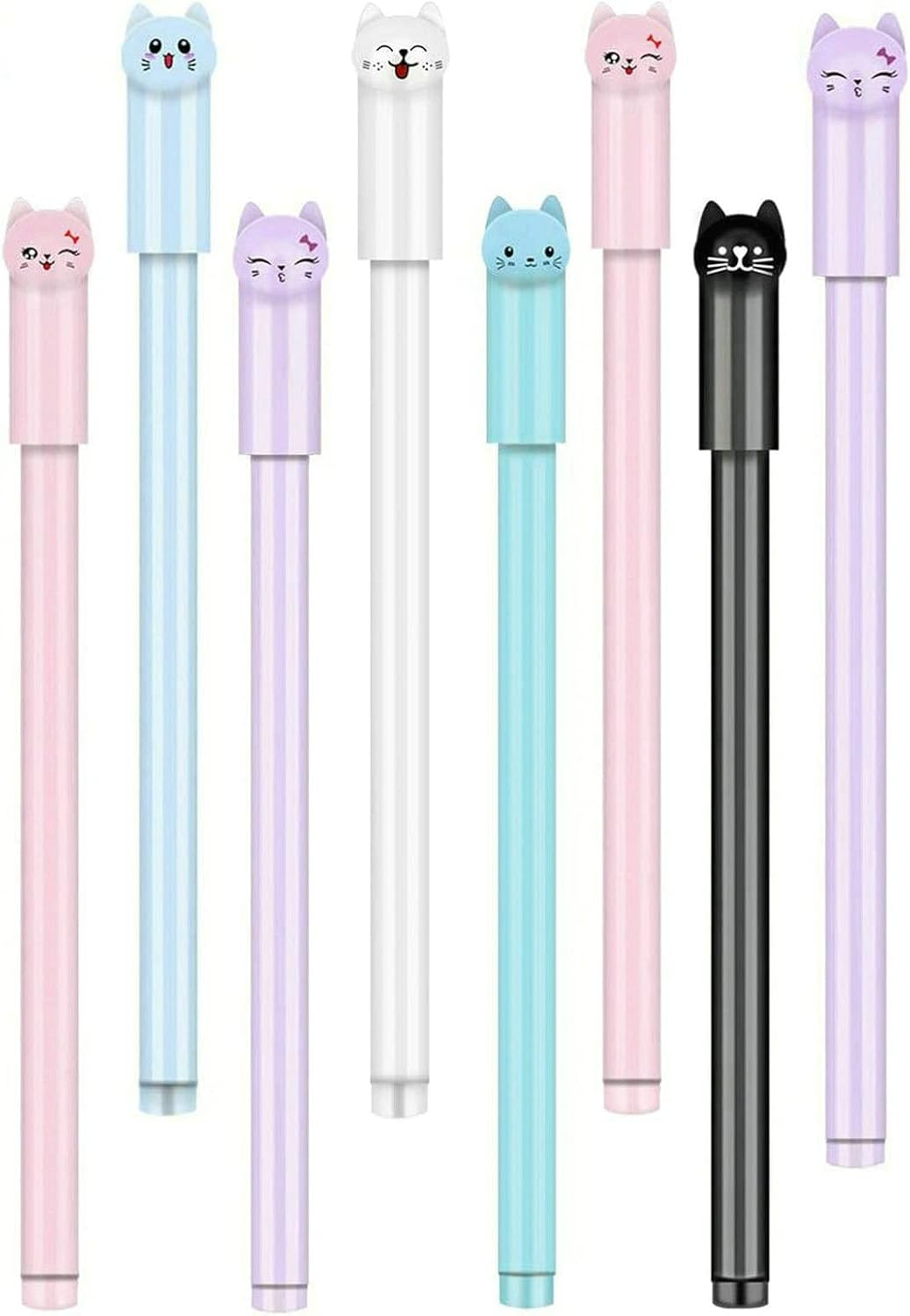 Bolígrafos lindos de dibujos animados de animales Kawaii Pen lindo bolígrafo de gato de 0.020 in bolígrafos de tinta negra bolígrafos para la