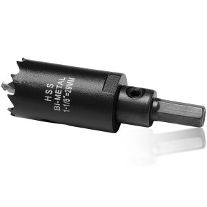 Broca de sierra perforadora de 1 18 pulgadas para metal y madera, cortador de agujeros bimetálico M42 con profundidad de corte de 1.5 pulgadas para Broca de sierra perforadora de 1 18 pulgadas para metal y madera, cortador de agujeros bimetálico M42 con profundidad de corte de 1.5 pulgadas para