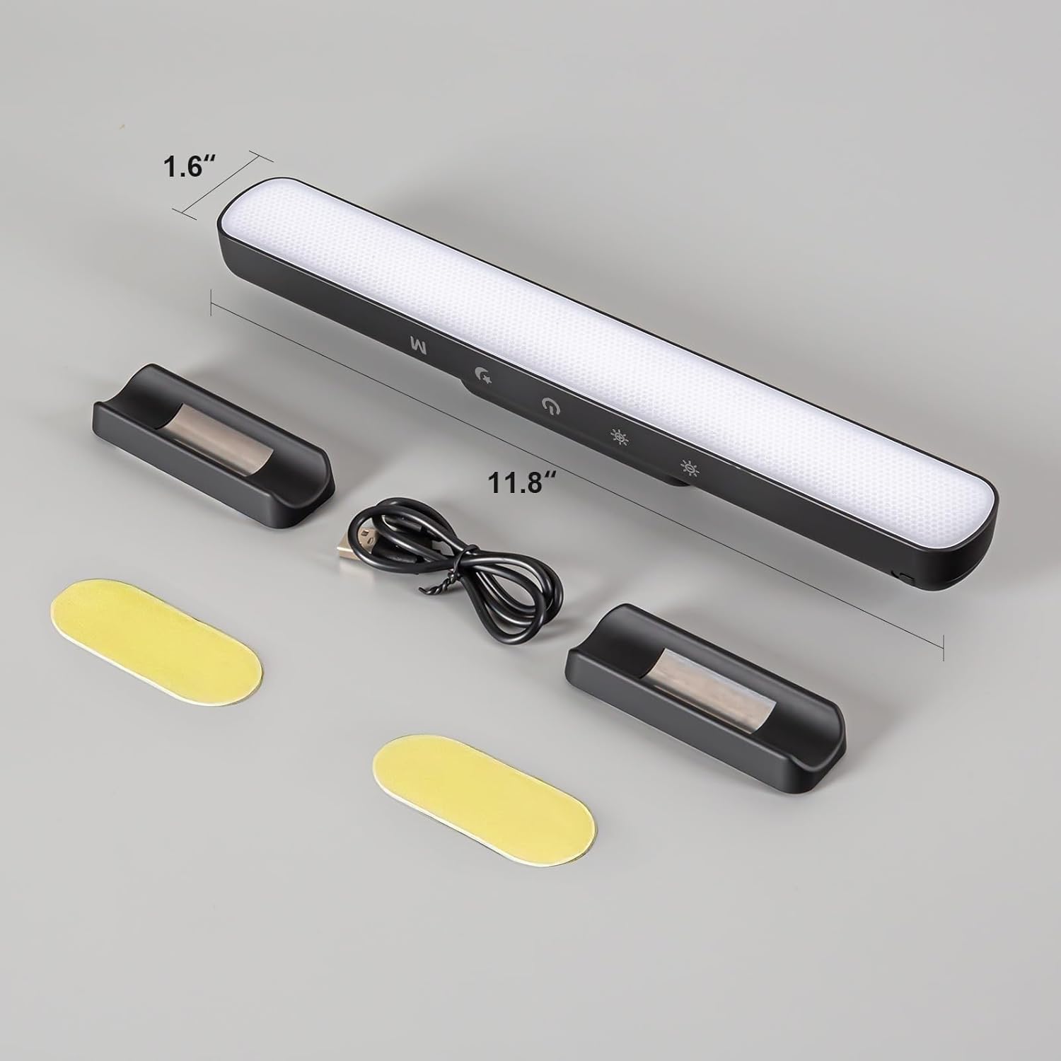 ZMinghtx Rechargeable Light Bar,60LED 5W Wireless Dimmable Touch Bunk Bed Light,3 Color Temperatures 3000mAh Battery Operated Magnetic Under Cabinet