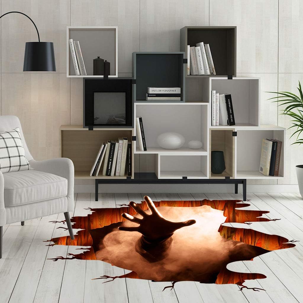 Adhesivos 3D de pared de techo de Halloween, calcomanías de pared de fantasma, murales de arte de Halloween extraíbles para sala de estar, ventana,